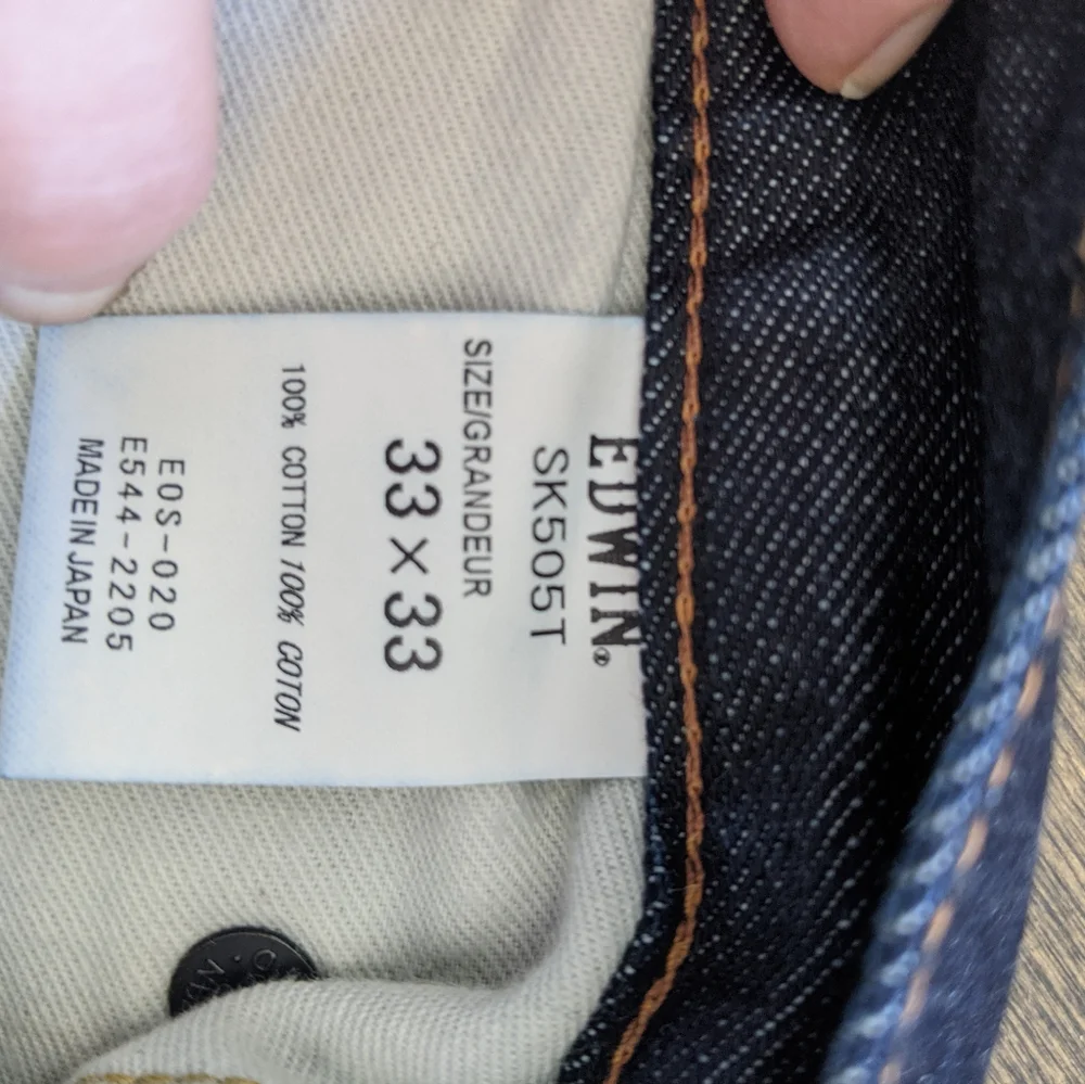 Edwin Indigo Japanese Selvedge Slim Denim Jeans 33x33 - Picture 6 of 8